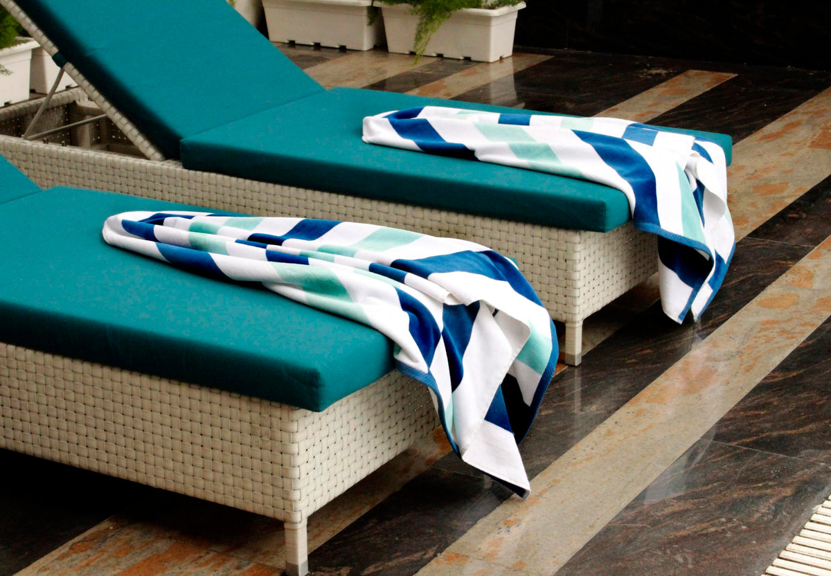 Cotton Craft dobby velour finish highlights vibrant colors on both sides
