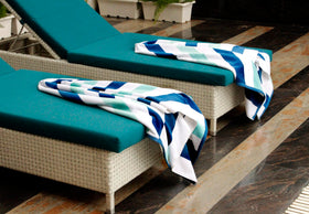 Cotton Craft dobby velour finish highlights vibrant colors on both sides