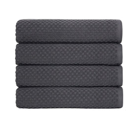 Cotton Craft Euro Spa waffle towel setup, plush and inviting for daily luxury.