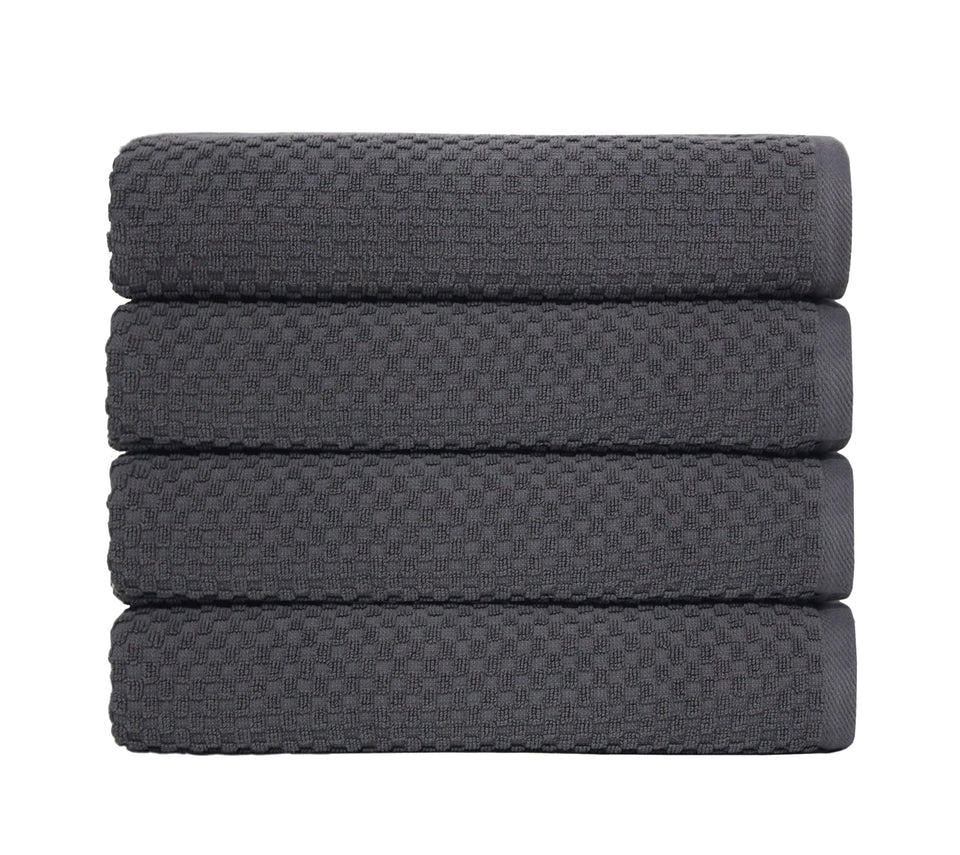 Cotton Craft Euro Spa waffle towel setup, plush and inviting for daily luxury.