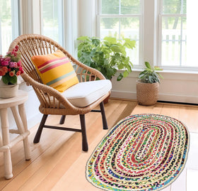 Closeup of Kaia rug texture showing natural jute-inspired weave