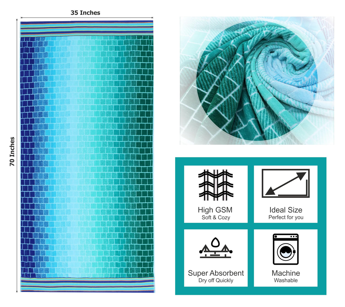 Cotton Craft towels are machine washable and dryer safe for easy care.