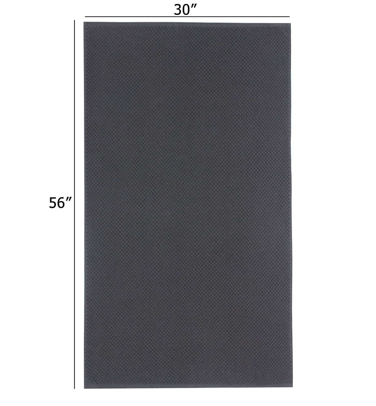 Cotton Craft oversized 30x56 grey towel demonstrates generous coverage and spa-like softness.