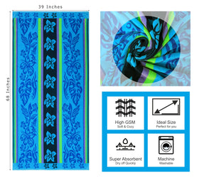 Cotton Craft towel back shows absorbent terry underside for fast drying.