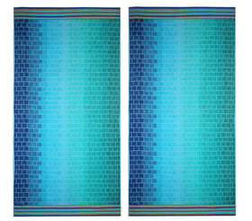 Cotton Craft oversized two-pack beach towels with plush velour for lounging