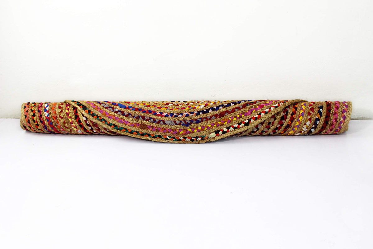 COTTON CRAFT recycled cotton rag rug offers unique handmade charm.