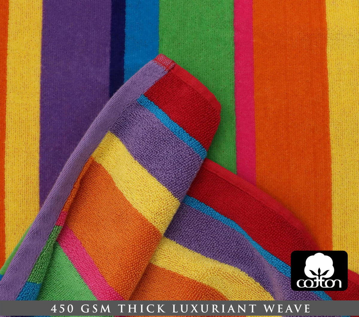 COTTON CRAFT oversized beach towel 35x70, generous coverage for lounging.