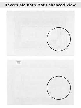 Cotton Craft 17x24 white mat pair, classic racetrack styling on both sides.