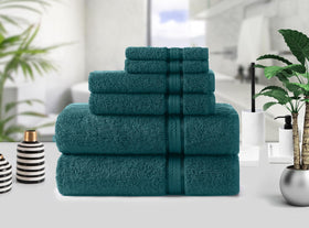 COTTON CRAFT teal washcloths arranged for gentle cleansing