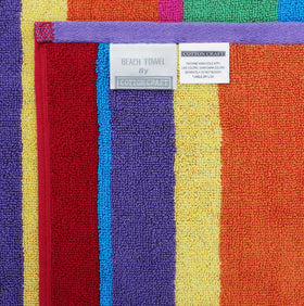 COTTON CRAFT vibrant yarn color dyed stripes stay bright through washes.