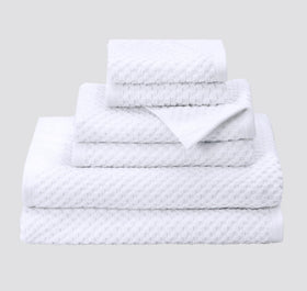 COTTON CRAFT waffle bath towels provide plush comfort and quick-dry performance.
