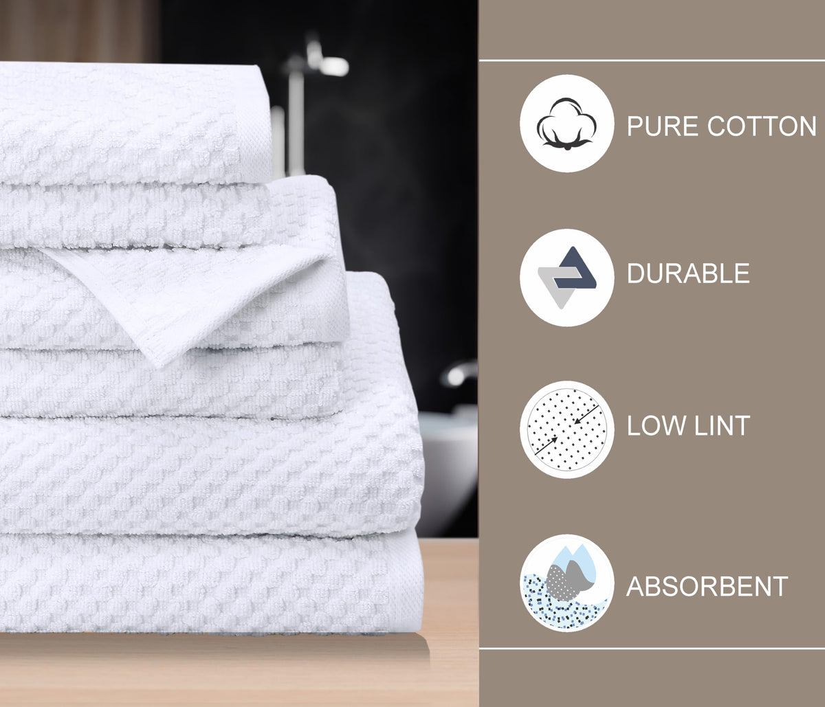 COTTON CRAFT waffle washcloths deliver gentle exfoliation and quick drying.
