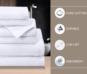 COTTON CRAFT waffle washcloths deliver gentle exfoliation and quick drying.