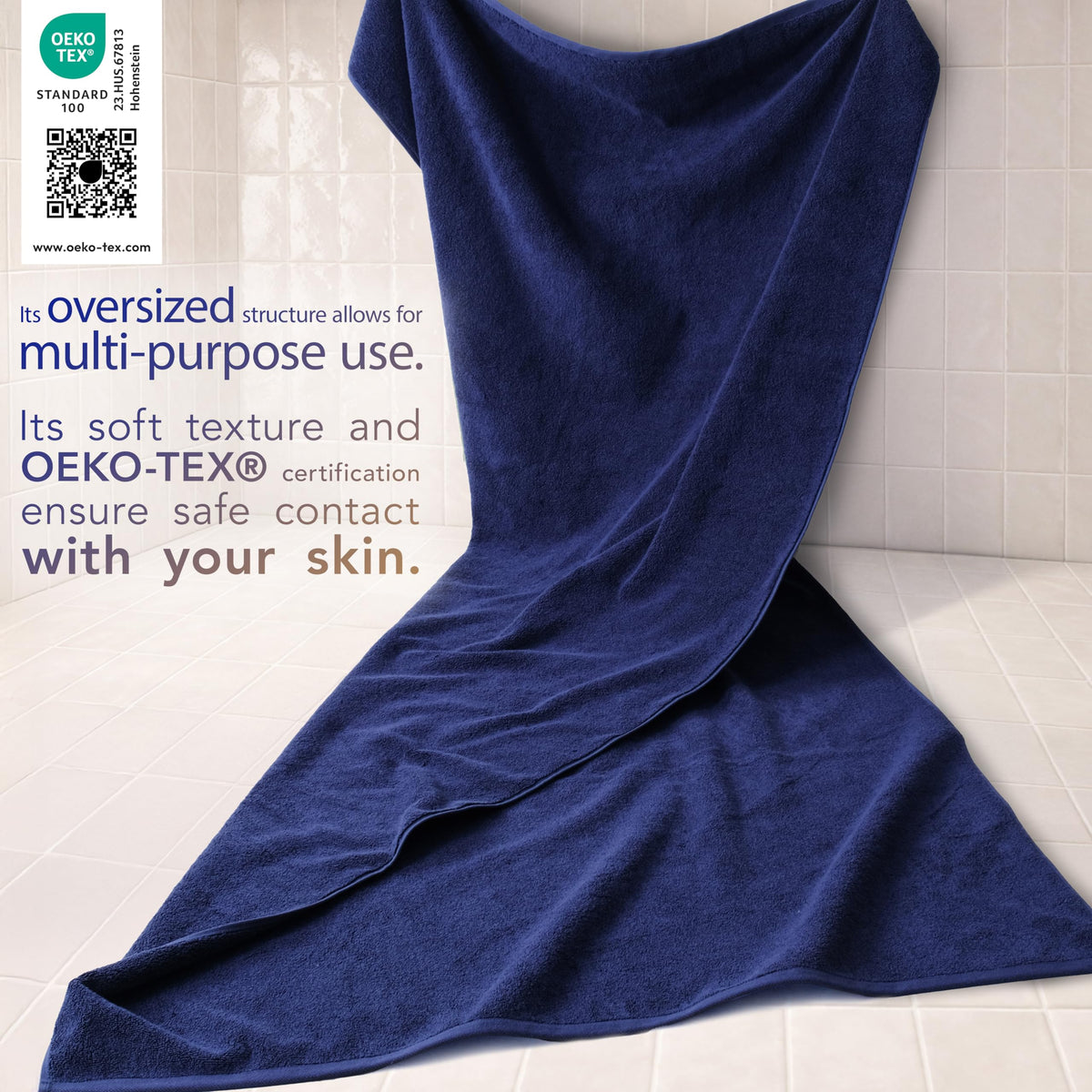 Cotton Paradise 600gsm closeup texture highlighting plush absorbent fabric.