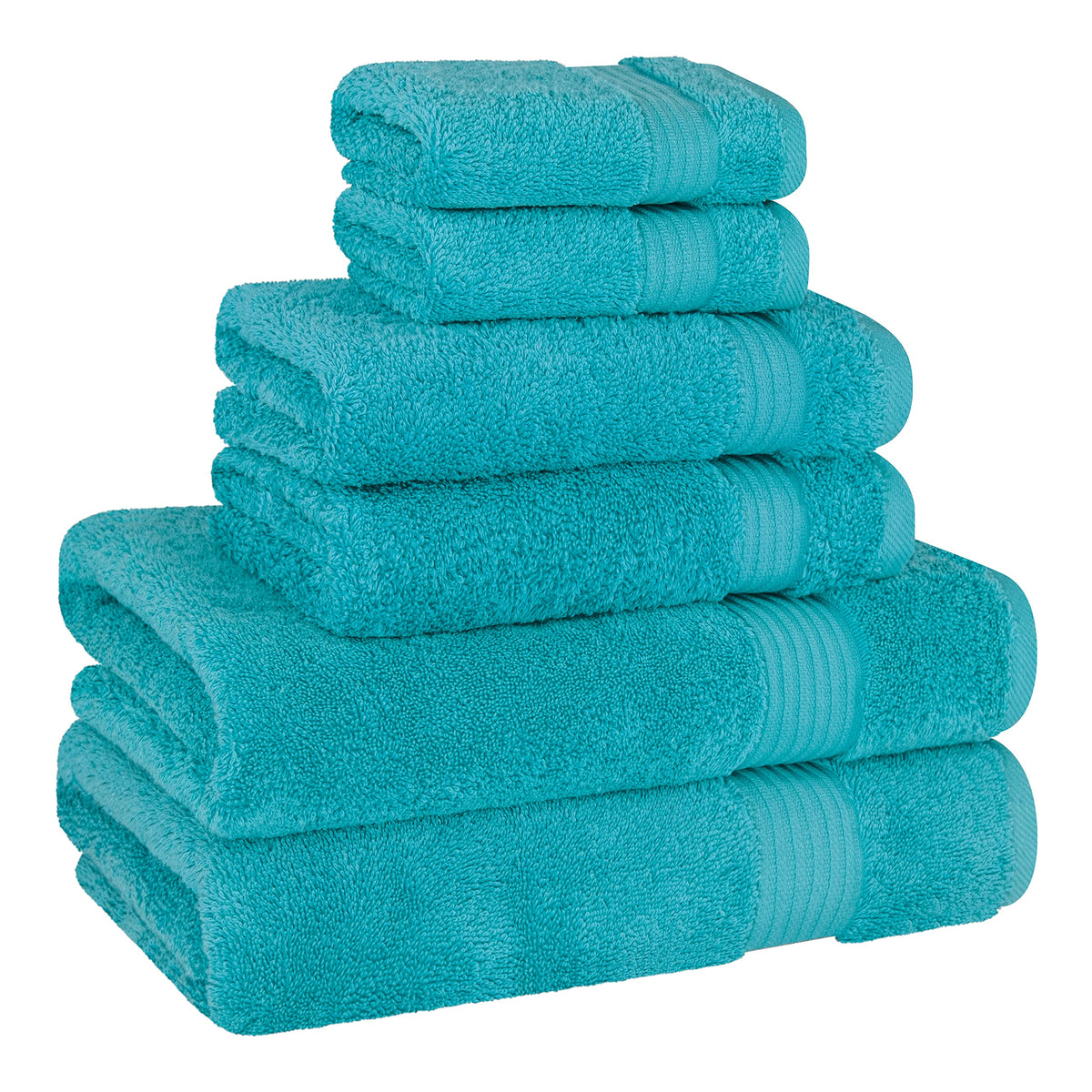 Cotton Paradise towels feature double-stitched hems for lasting durability.