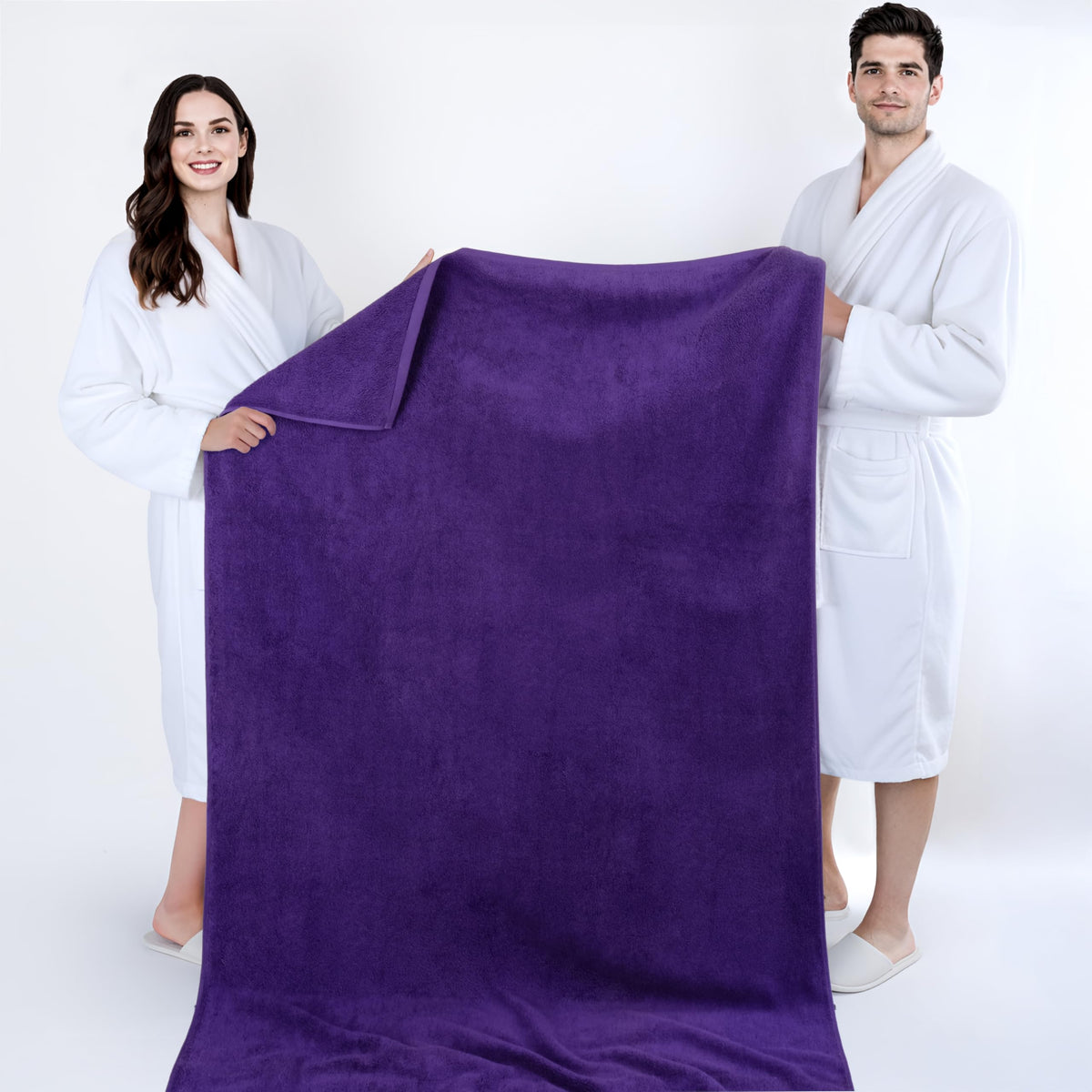 Cotton Paradise towel has a double stitched hem for durability.