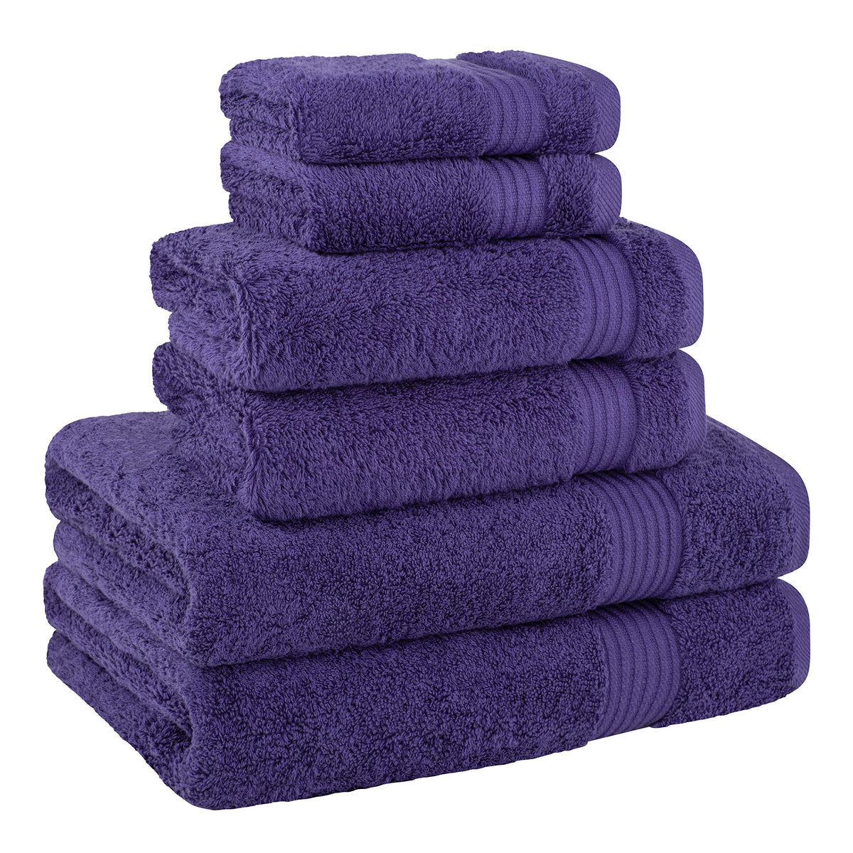 Cotton Paradise towel corner with double stitched hem for durability.