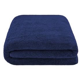 Cotton Paradise family-friendly navy blue towels ready for guests and everyday baths.