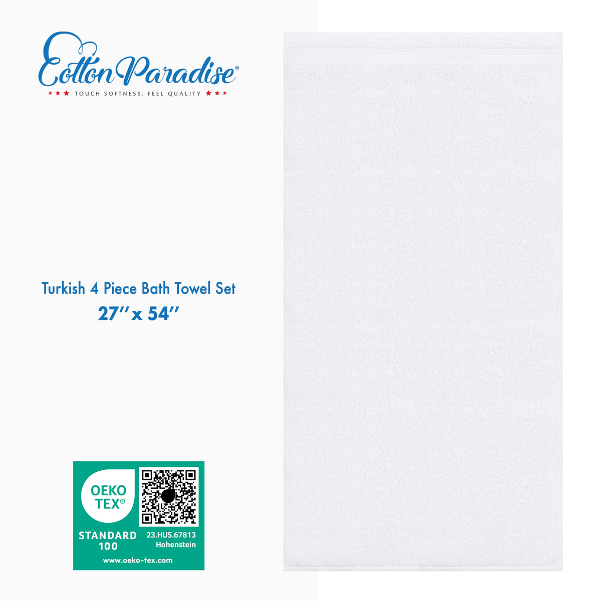 Cotton Paradise hotel spa quality towels add a luxury touch to guest bathrooms.