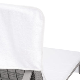 Cotton Paradise towel with 8-inch pocket keeps belongings secure during lounging.