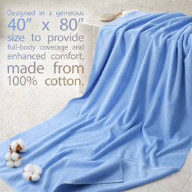 Sky blue Cotton Paradise towel shows soft texture and comfort