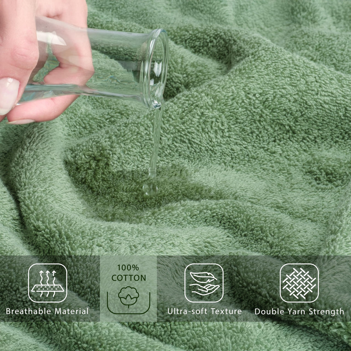 Cotton Paradise hotel spa-quality towel demonstrates luxury feel in your bathroom.