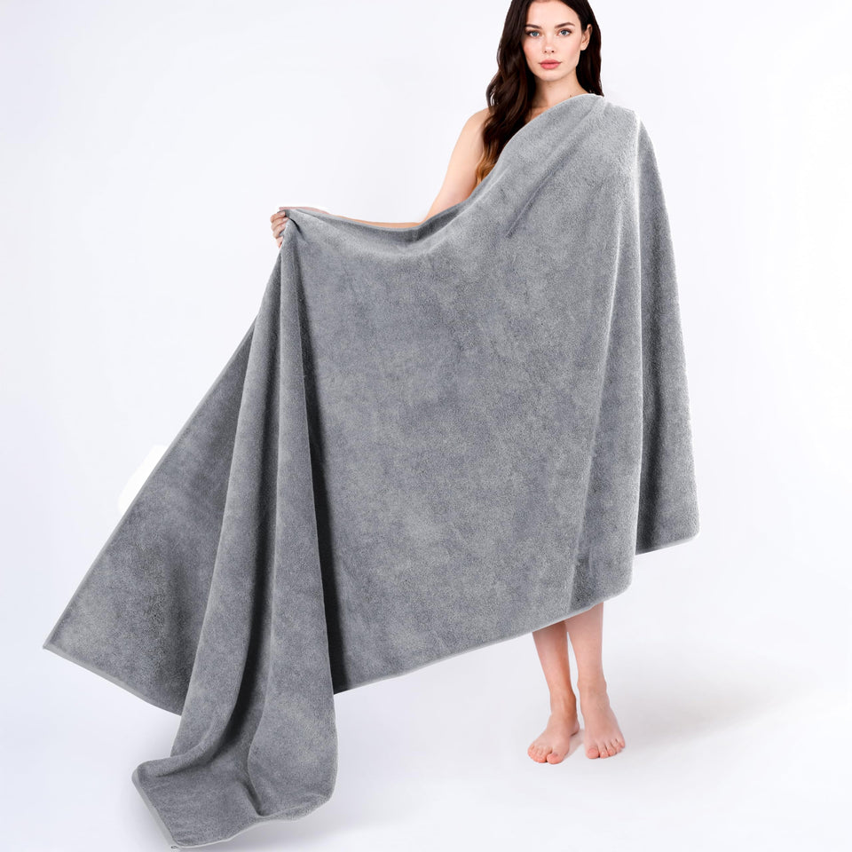 Cotton Paradise oversized 40x80 towel set in bathroom, ideal for family use