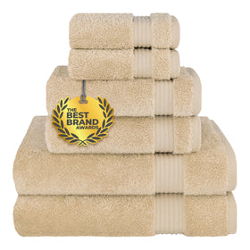 Cotton Paradise Turkish towel set beige packshot highlighting luxury and color options