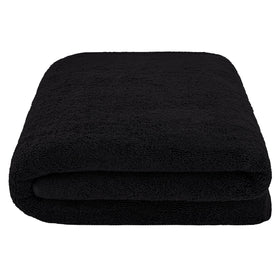 Cotton Paradise Turkish Towel Set coal black hanging display, easy drying.