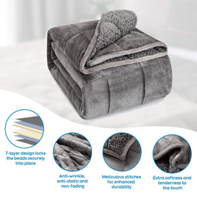 Cottonblue flannel gray surface image highlights smooth exterior and warmth.