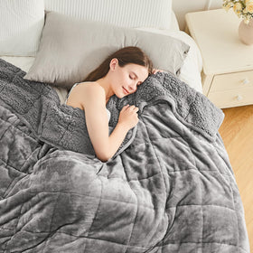Cottonblue queen-size blanket draped over bed showcases full coverage.