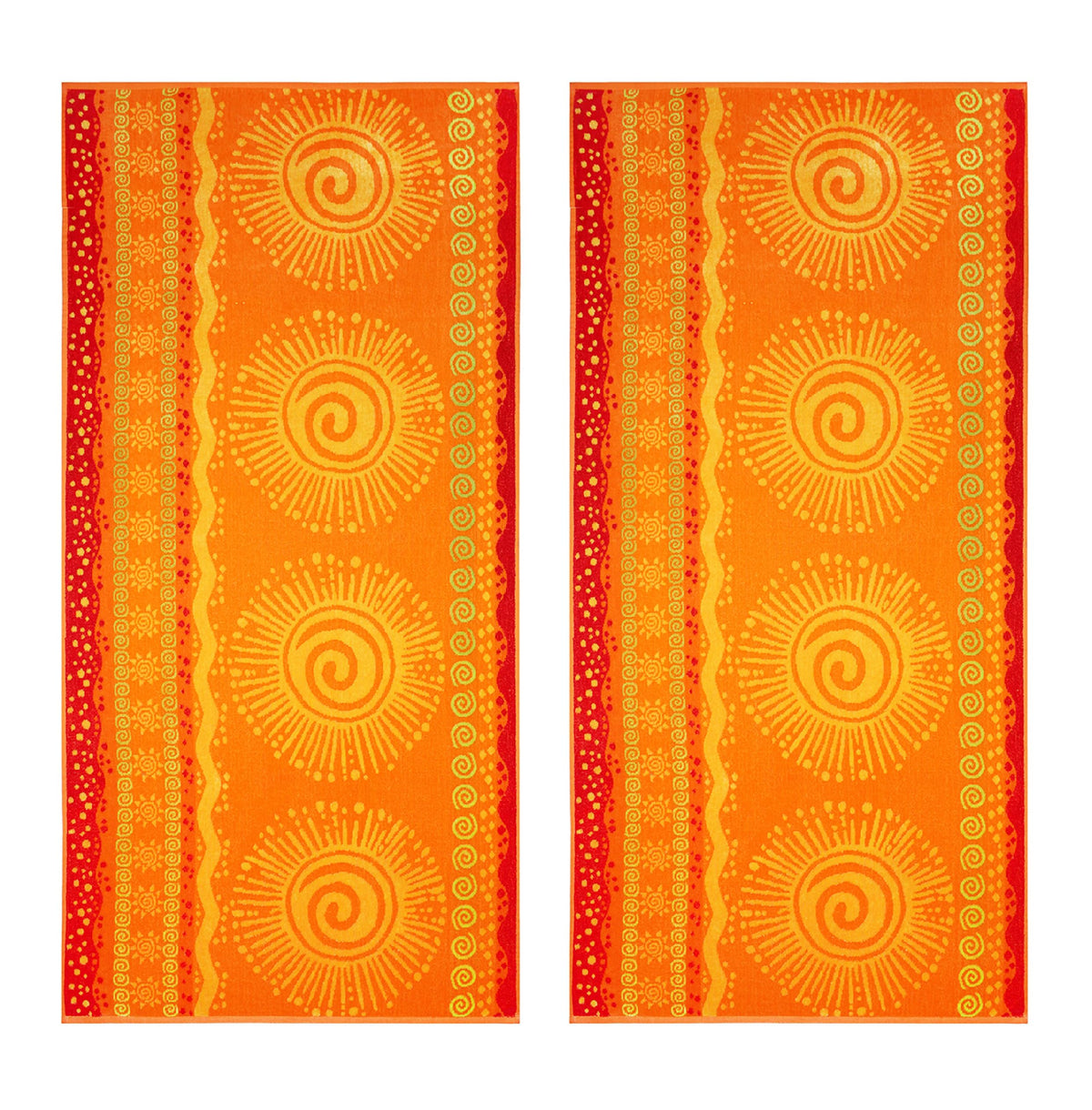 Cotton Craft absorbent 450gsm towel; plush and dries quickly after a swim.