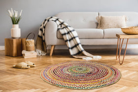 Cotton Craft entryway rug creates a welcoming first impression.