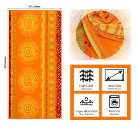 Cotton Craft extra-large beach towel; generous 35x70 inches for full coverage.