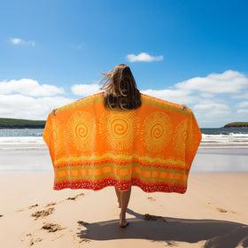 Cotton Craft quick-dry beach towel; perfect for busy days at the shore.