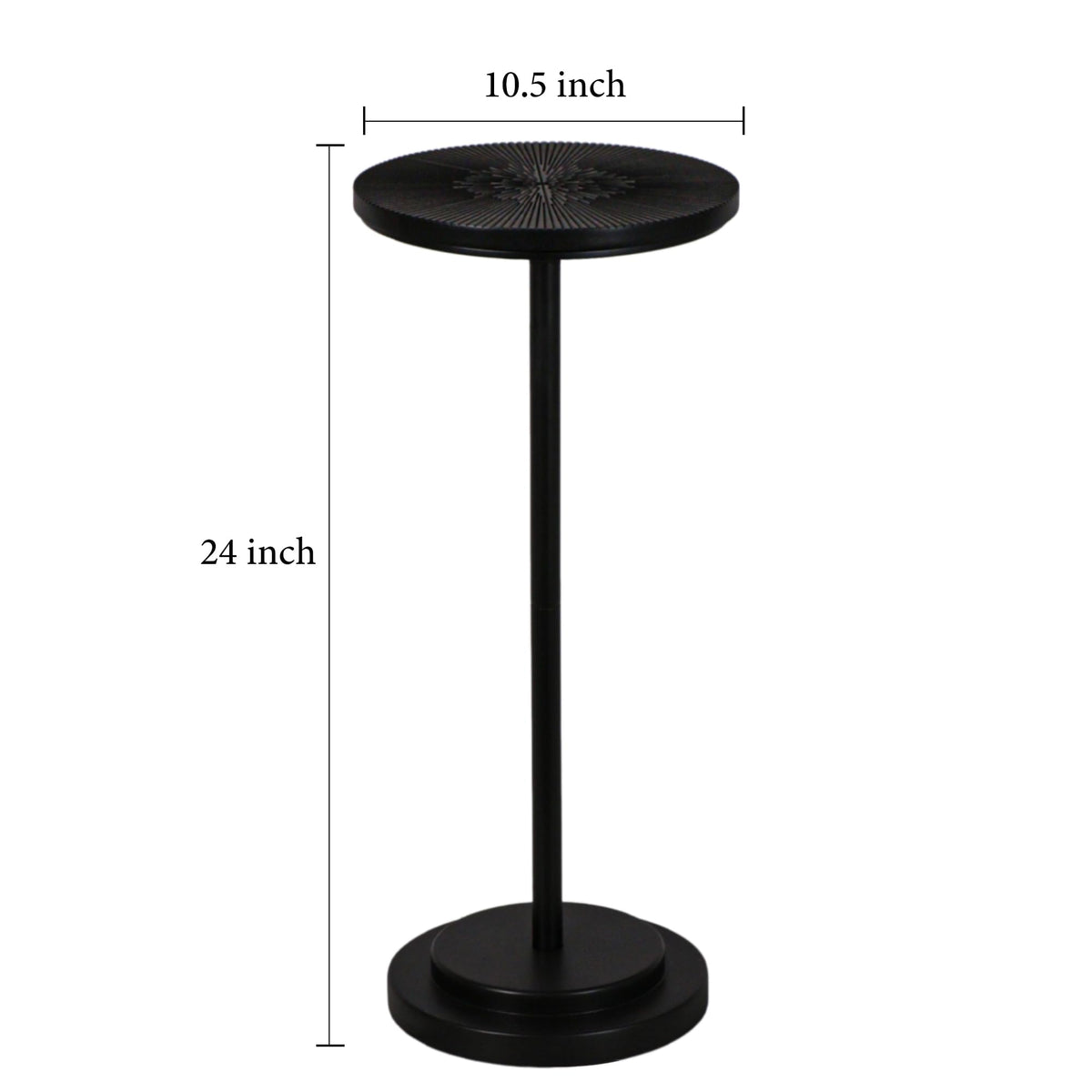 COVLON black carved top complements modern interiors.