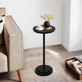 COVLON drink table with carved top adds modern elegance to your living room.
