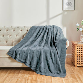 CozeCube soft acrylic throw delivers lightweight warmth for year-round comfort.