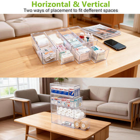 COZFUR bandaid storage container keeps small tools and accessories organized in a neat drawer.