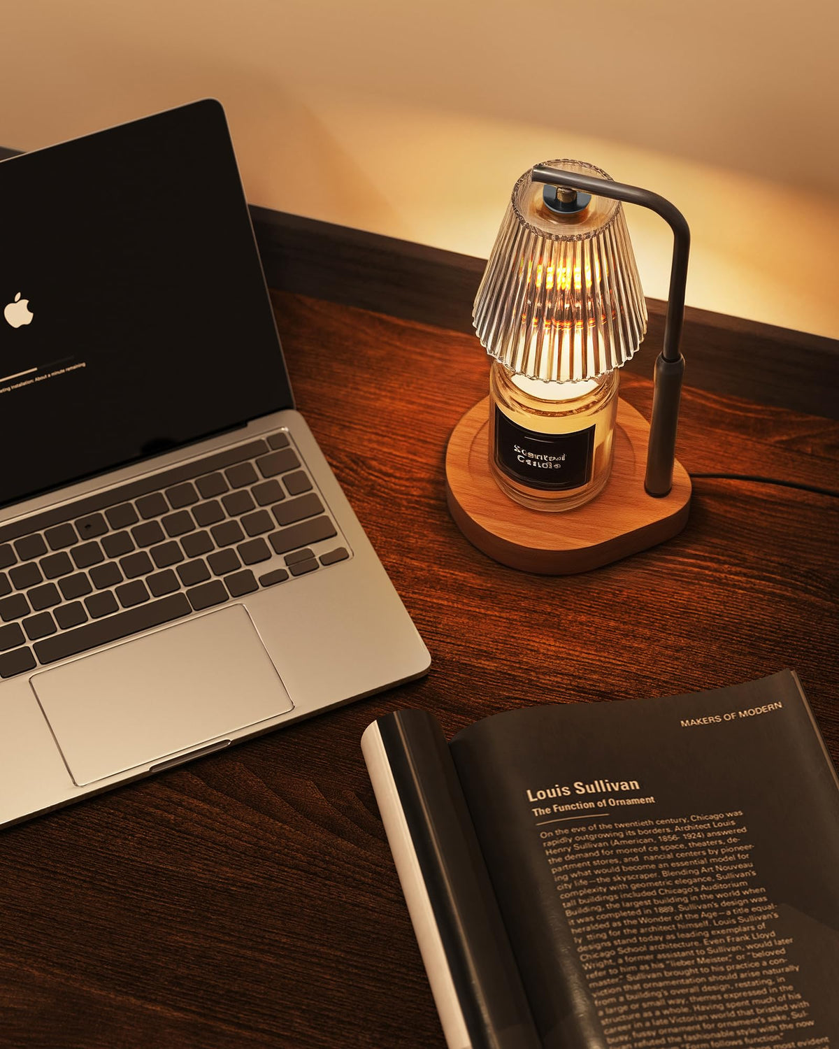 Cozmara Candle Warmer Lamp adjustable height fits jars of various sizes.