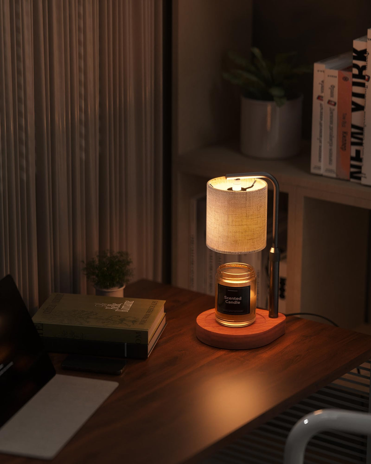 Cozmara Candle Warmer Lamp timer feature automates shutoff for peace of mind.