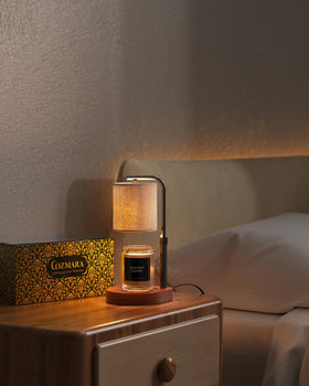 Cozmara Candle Warmer Lamp wax-melt function promotes even fragrance without flame.