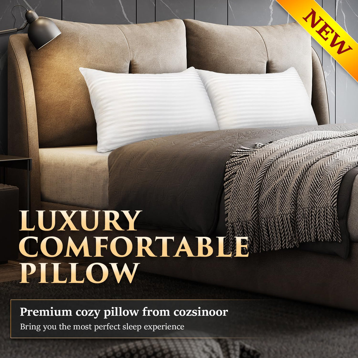 COZSINOOR plush hollow-fiber fill close-up emphasizing cloud-soft support that holds shape.