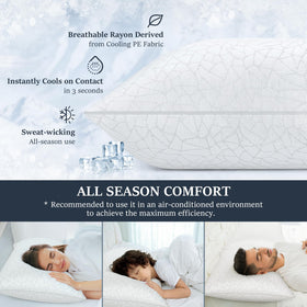 COZSINOOR German-imported sateen cover highlights moisture-wicking durability and luxury.
