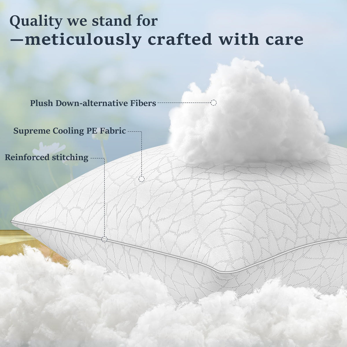 COZSINOOR machine-washable pillow for easy care and lasting freshness.