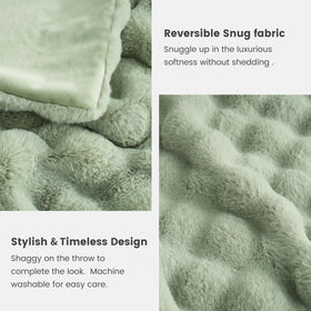 Cozy Bliss anti fade and anti shed fleece keeps colors vibrant.