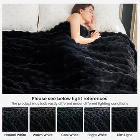 Cozy Bliss Bubble Blanket lifestyle scene with relaxed readers