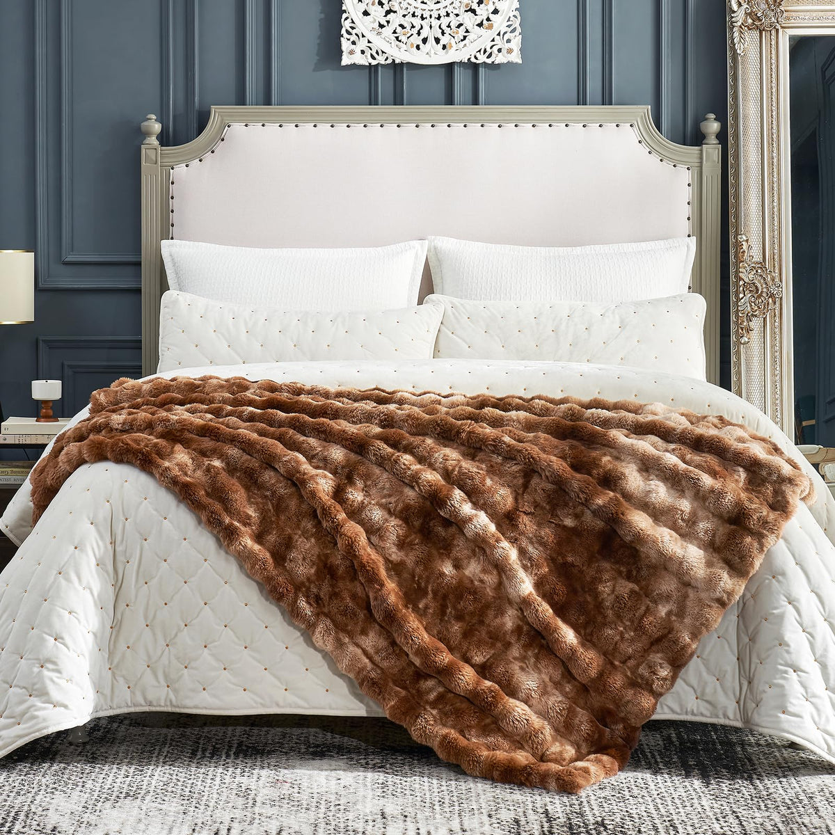 Cozy Bliss bubble-design throw close-up highlighting plush texture and luxury feel.