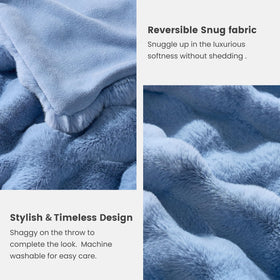 Cozy Bliss Bubble Throw draped on a sofa in living room