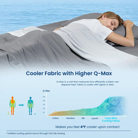 Cozy Bliss fabric close-up highlights soft, breathable texture for restful sleep.